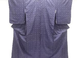 大正ロマン　菱模様織り出し本場泥大島紬着物